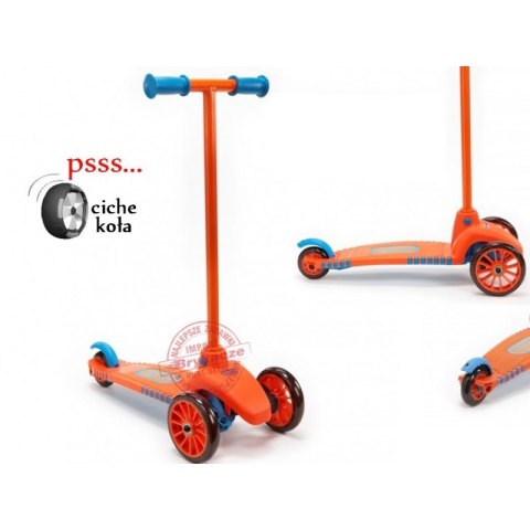 LITTLE TIKES Hulajnoga CICHE Koła Skrętne trzykołowa - pomarańczowa