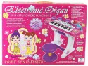 Różowe Organki Keyboard - Stolik, Krzesełko, Mikrofon