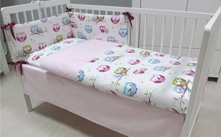 AbakusBaby Komplet pościeli drukowanej 90x120cm 5-el. Sowy