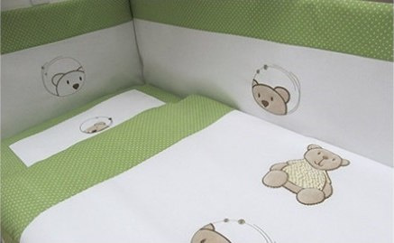 AbakusBaby Komplet pościeli haftowanej 90x120cm 3-el. Savea