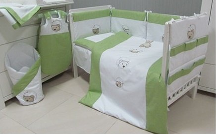 AbakusBaby Komplet pościeli haftowanej 90x120cm 5-el. Savea