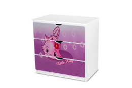 NOBIKO Komoda z trzema szufladami 80 x 81 x 51 cm Hello Kitty 16