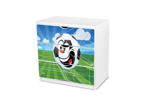 NOBIKO Komoda z trzema szufladami 80 x 81 x 51 cm Sport