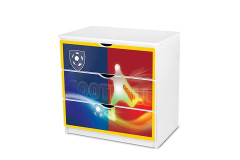NOBIKO Komoda z trzema szufladami 80 x 81 x 51 cm Sport