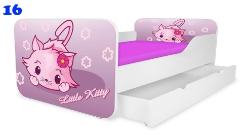 NOBIKO Łóżka KWADRA z szufladą 180x80 Hello Kitty