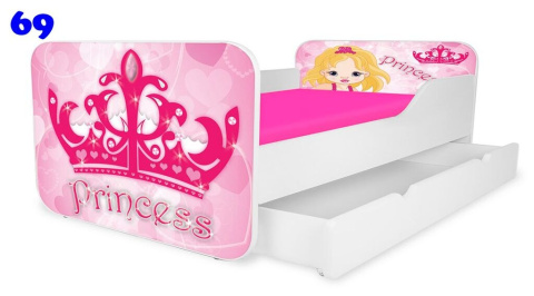 NOBIKO Łóżka KWADRA z szufladą 180x80 Hello Kitty