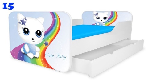 NOBIKO Łóżka KWADRA z szufladą 180x80 Hello Kitty