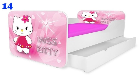 NOBIKO Łóżka KWADRA z szufladą 180x80 Hello Kitty