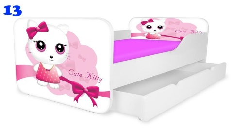 NOBIKO Łóżka KWADRA z szufladą 180x80 Hello Kitty
