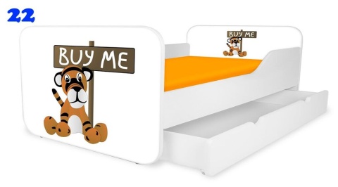 NOBIKO Łóżka KWADRA z szufladą 180x80 Zwierzątka