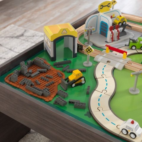 Ogromny Stół Drewniana Kolejka Miasto KidKraft Ponad 120 elementów