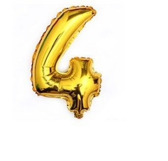 Balon urodzinowy na hel cyfry "4" 76m złoty