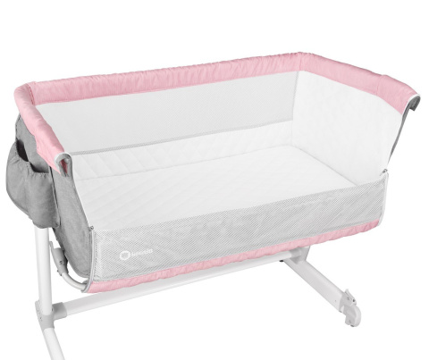 THEO Łóżeczko dostawne Lionelo, moskitiera, organizer, torba, co-sleeping - Magnolia