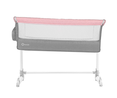 THEO Łóżeczko dostawne Lionelo, moskitiera, organizer, torba, co-sleeping - Magnolia