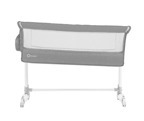 THEO Łóżeczko dostawne Lionelo, moskitiera, organizer, torba, co-sleeping - concrete