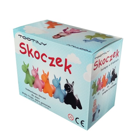 Konik Dmuchany skoczek dla dzieci Tootiny - czarny