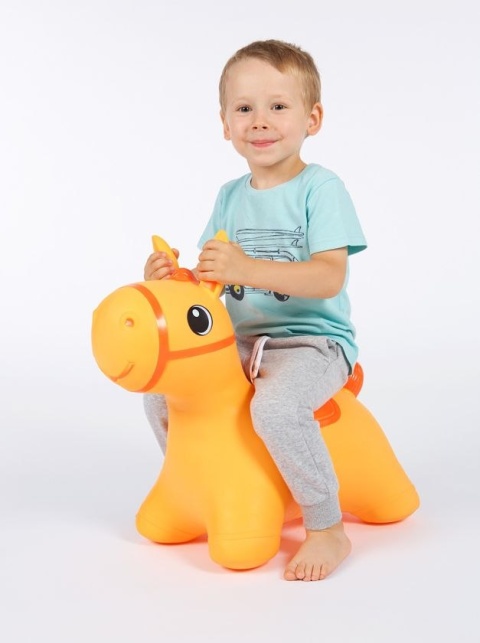 Konik Dmuchany skoczek dla dzieci Tootiny - pomarańczowy