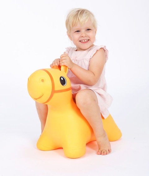 Konik Dmuchany skoczek dla dzieci Tootiny - pomarańczowy