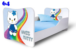 NOBIKO Łóżko dziecięce Butterfy Hello Kitty Księżniczki 160x80