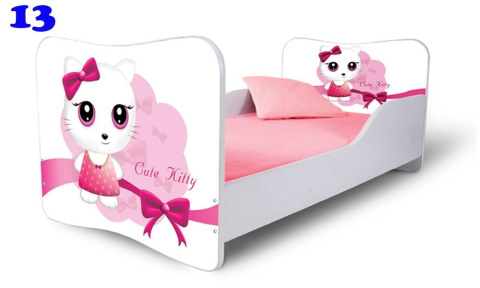 NOBIKO Łóżko dziecięce Butterfy Hello Kitty Księżniczki 160x80