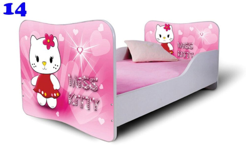 NOBIKO Łóżko dziecięce Butterfy Hello Kitty Księżniczki 160x80