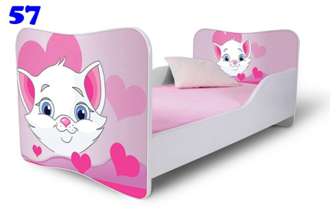 NOBIKO Łóżko dziecięce Butterfy Hello Kitty Księżniczki 180x80