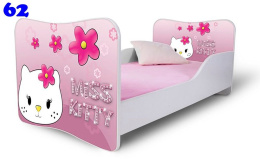 NOBIKO Łóżko dziecięce Butterfy Hello Kitty Księżniczki 180x80