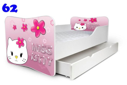 NOBIKO Łóżko dziecięce Butterfy z szufladą 140x70 Hello Kitty Księżniczki 15