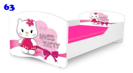 NOBIKO Łóżko dziecięce RAINBOW Księżniczki Hello Kitty 140x70