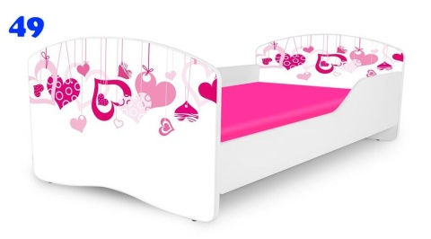 NOBIKO Łóżko dziecięce RAINBOW Księżniczki Hello Kitty 160x80