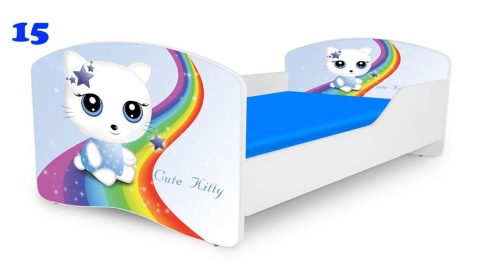 NOBIKO Łóżko dziecięce RAINBOW Księżniczki Hello Kitty 160x80