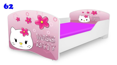 NOBIKO Łóżko dziecięce RAINBOW Księżniczki Hello Kitty 160x80