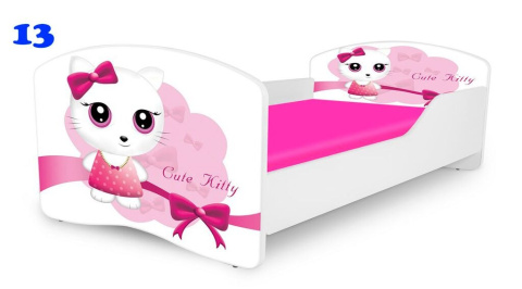 NOBIKO Łóżko dziecięce RAINBOW Księżniczki Hello Kitty 180x80