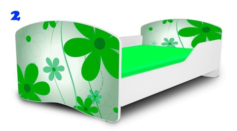 NOBIKO Łóżko dziecięce RAINBOW Wzór 160x80