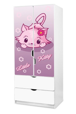NOBIKO Szafa do pokoju Hello Kitty Księżniczki 180 x 80 x 51 cm 1