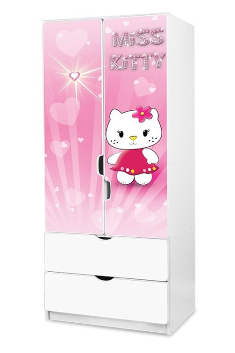 NOBIKO Szafa do pokoju Hello Kitty Księżniczki 180 x 80 x 51 cm 3