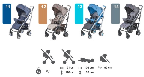 EVO QUATRO lekki wózek spacerowy - 12 Beige