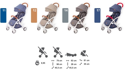 RIO Wózek spacerowy Quatro 6,95 kg kolor 11