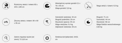 DOVER 3w1 Dynamic Baby wózek wielofunkcyjny z fotelikiem Kite - DV4