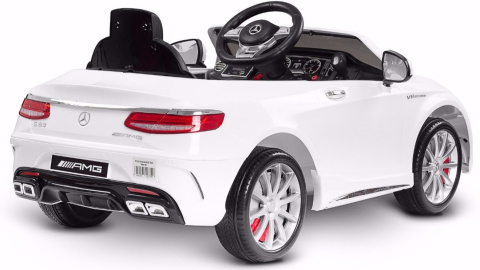 Mercedes-Benz S63 AMG White Toyz pojazd na aklumulator 12V 70W 3 lata+