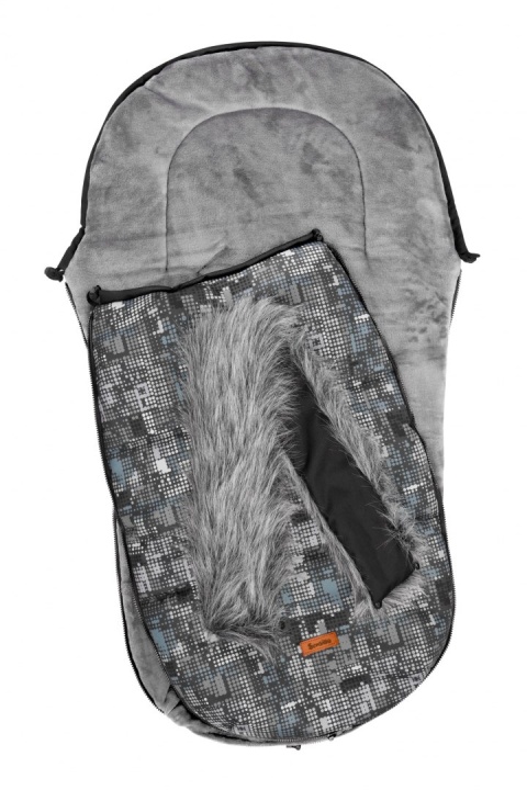 Śpiworek Olaf Sensillo z polarem - GRAFITOWY KROPKI