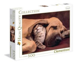 Clementoni Puzzle 500el HQ Fototeca: Pies z kotem 35020