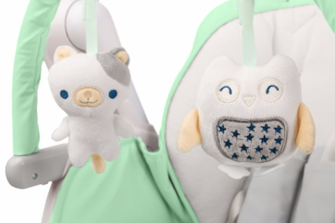 INDIGO Caretero 2w1 krzesełko do karmienia i huśtawka dla niemowląt Mint