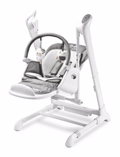 INDIGO Caretero 2w1 krzesełko do karmienia i huśtawka dla niemowląt grey