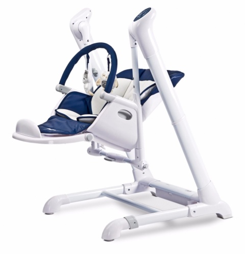 INDIGO Caretero 2w1 krzesełko do karmienia i huśtawka dla niemowląt navy