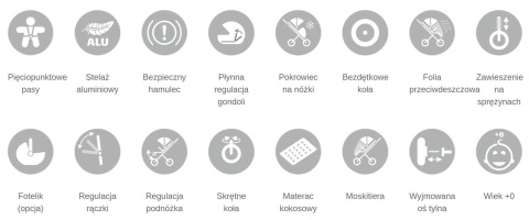 DOVER Dynamic Baby wózek wielofunkcyjny tylko z gondolą - DV2