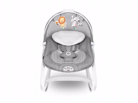Henk Lionelo bujaczek leżaczek do 9 kg wibracje melodie - GREY SCANDI