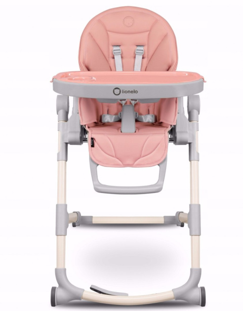 CORA Lionelo krzesełko do karmienia 6m+ do 15kg - BUBBLEGUM