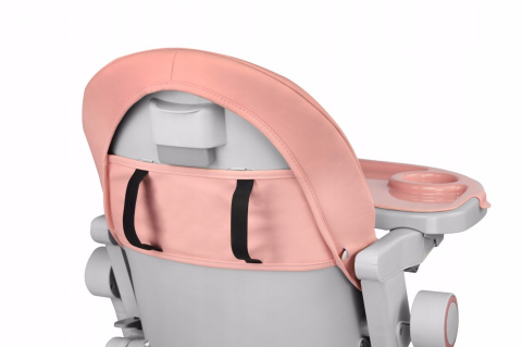CORA Lionelo krzesełko do karmienia 6m+ do 15kg - BUBBLEGUM