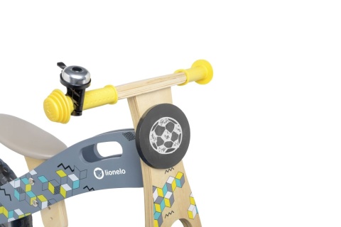 CASPER Lionelo drewniany rowerek biegowy 12 cali do 30kg 3lata+ kolor grey